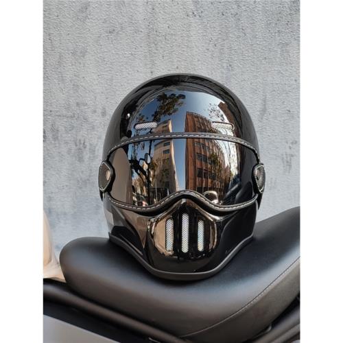玻璃鋼復古3C認證巡航摩托車頭盔