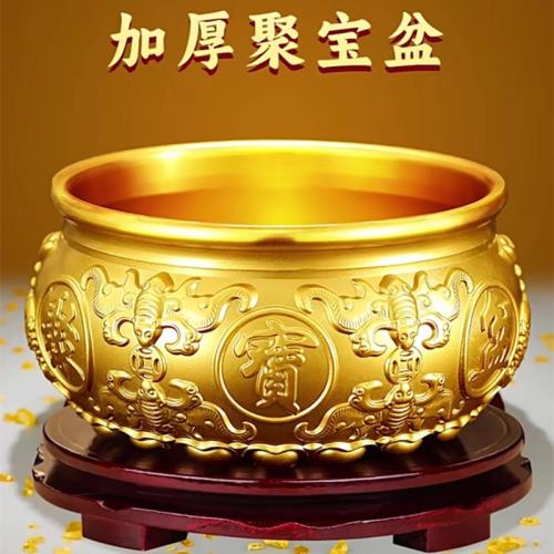 銅細工 聚宝盆 置物 招米 聚米 大盆 工芸品 装飾品 美術品 纯黄铜百福缸聚宝盆精雕碗招财米缸纯铜摆件大号铜器桌面摆件笔洗