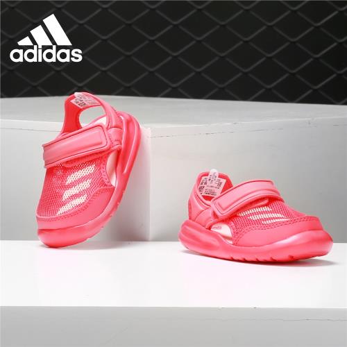 Adidas/阿迪達斯官方正品嬰童運動網眼透氣包頭沙灘涼鞋BA9373|童鞋