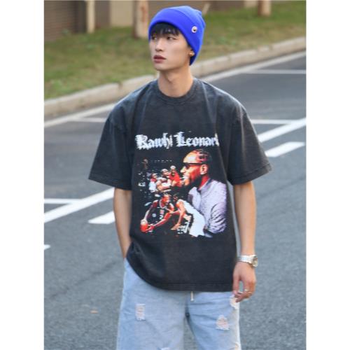 籃球卡哇伊科懷·倫納德Kawhi Leonard水洗做舊T恤復古寬松短袖