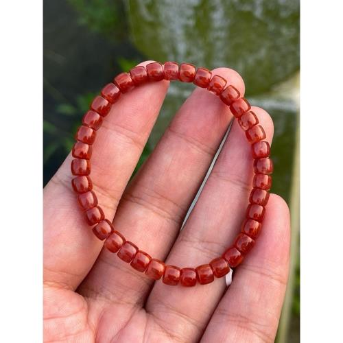 福利款老型天然南紅瑪瑙火焰紋柿子紅手串四川涼山瓦西料一物一圖|南紅