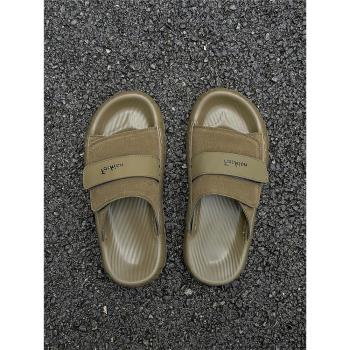 厚底夏季真皮外出沙灘男士拖鞋
