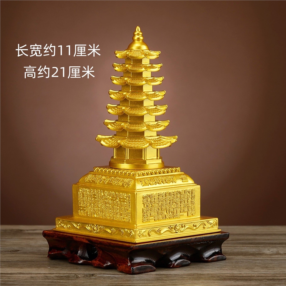 銅僧伽吒塔浮雕四句偈舍利塔家居佛堂供奉吉祥裝飾擺件禮品佛塔|裝飾擺