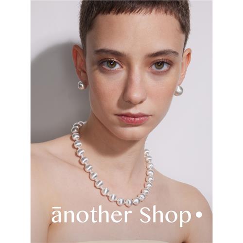 99純銀圓球項鏈拉絲輕奢設計鎖骨鏈小眾高級簡約毛衣疊戴珍珠毛衣