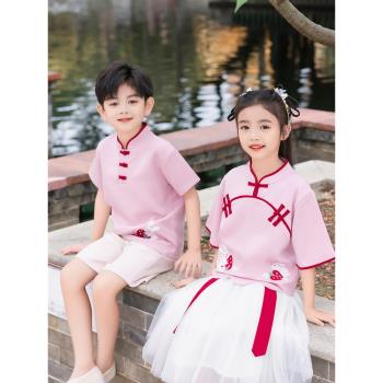 六一兒童演出服中國風男女漢服小學生合唱服幼兒園畢業服表演服裝