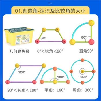 威思敦王國幾何建構師拼裝拼插組裝積木兒童平面立體圖形狀玩教具