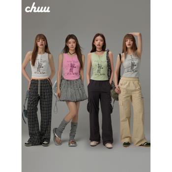 CHUU貓咪無袖背心打底上衣卡通
