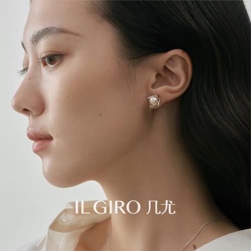 幾尤2026新款淡水珍珠純銀耳釘簡約高級感耳環精致小巧養耳洞耳針