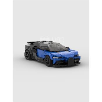 創意國產2024新品布加迪Chiron奇龍 moc speed 8格積木車車模模型