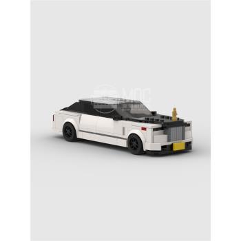moc積木玩具創意國產拼裝勞斯萊斯汽車幻影跑車模型speed 8格車