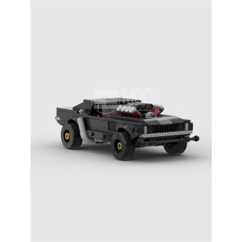 MOC-70514積木道奇挑戰者賽博朋克版拼裝模型speed系列8格車男孩