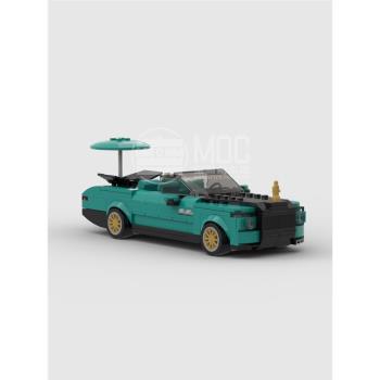 moc積木玩具創意國產拼裝勞斯萊斯汽車浮影豪華男模型speed 8格車