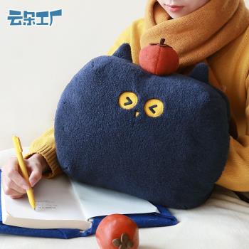雲朵工廠卡通毛絨暖手抱枕插手捂可愛學生冬季睡覺靠枕情人節禮物