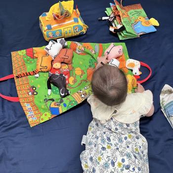 jollybaby布書禮盒早教寶寶玩具撕不爛可咬益智幼兒新生禮物周歲