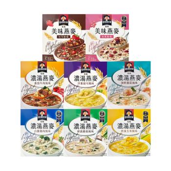 QUAKER 桂格 濃湯燕麥系列（5包/盒）【鮮蔬蘑菇/番茄牛肉/奶油玉米/白醬雞肉/洋蔥起司/水果優格/可可鮮莓/海鮮蘑菇】單盒