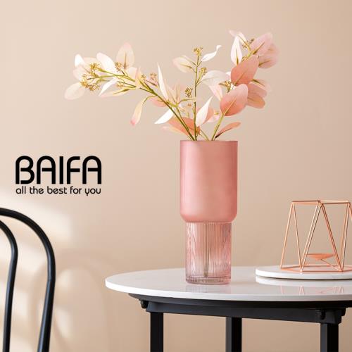 鮮花插花寬口玻璃花瓶客廳裝飾擺件北歐輕奢網紅莫蘭迪創意裝飾品