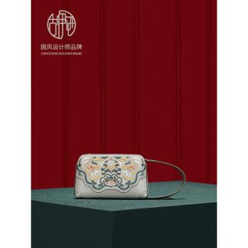 母親節禮物古伊西2025新款國風輕奢繡花手拎包時尚高階感手拿