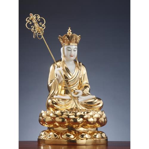 極上　初だし品 漢白玉地藏王仏像 供奉家用地藏王仏像 開光玉石彫地藏王菩薩置物 風水鎮宅 収蔵品 供養品 縁起物総高48cm Ada1066-134 極上 初だし品 漢白玉金地藏王仏像 供奉家用地藏王仏像 開光玉石彫地藏