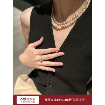 蜜蜂媽手作倪妮混彩女珍珠項鏈