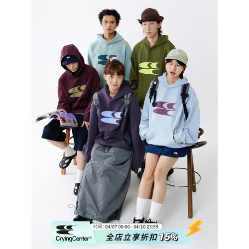 CryingCenter新款經典3C LOGO連帽套頭衛衣長袖哭喊中心