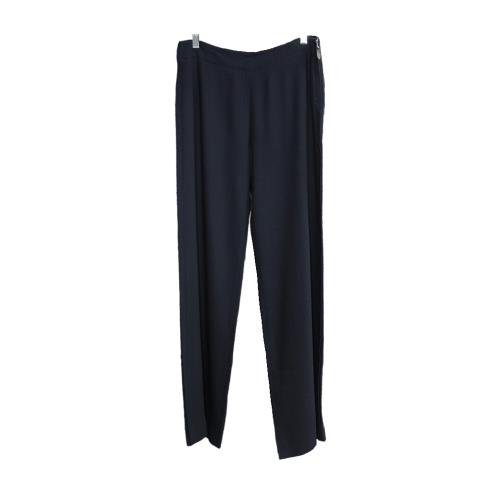 Helmut Lang 極簡主義 春夏透氣黑色亞麻混紡休閑褲 闊腿褲 2/4碼