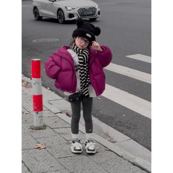66公主女童羽絨服保暖防風兒童冬裝洋氣90絨杜邦三防女孩外套冬季