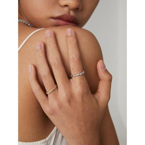 Mouhooland暮后之地趙露思鐘欣潼同款原創設計浪花海藍鉆戒指