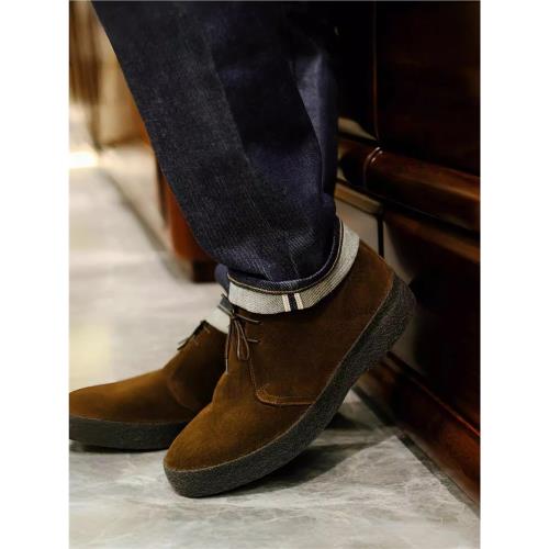 007邦德同款 英制Sanders Chukka翻毛皮鞋沙漠靴鞋麂皮皮靴6480靴