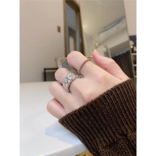 GD權志龍同款純銀食指復古小雛菊