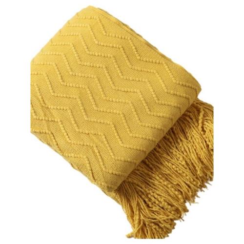 酒店賓館民宿床尾搭巾公寓床尾毯沙發毯蓋毯加厚毯子針織流蘇毛毯