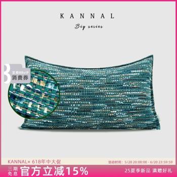 『小香風』設計師波西米亞綠色粗花呢棉麻靠墊現代樣板間腰枕