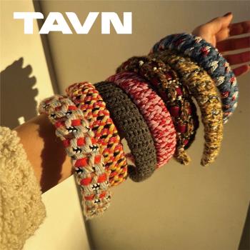 TAVN工藝粗花呢高顱頂發卡頭飾