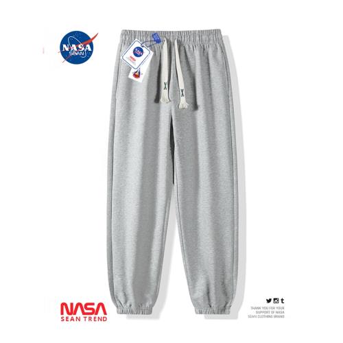 NASA聯名簡約運動男情侶潮牌百搭直筒束腳休閑褲寬松闊腿籃球衛褲