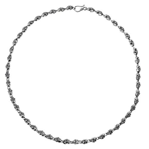 GRGR S925 Skull Necklace 純銀骷髏頭項鏈男女嘻哈鎖骨鏈