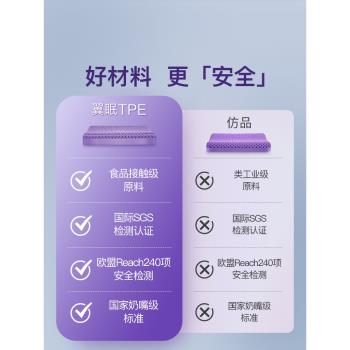 翼眠深睡格子枕TPE護頸椎助睡眠專用成人釋壓枕頭套和枕芯一套