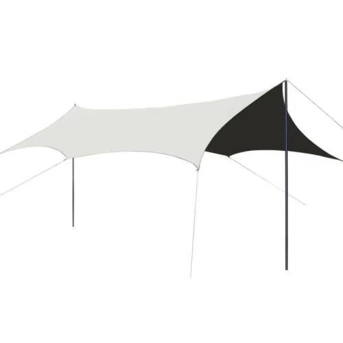 戶外黑膠天幕帳篷露營遮陽棚野營防曬大八角蝶形六簡易便攜式幕布