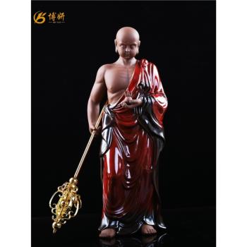 地藏王菩薩擺件禪意供奉佛像人物桌面客廳家居玄關辦公室陶瓷裝飾