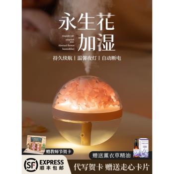 生日禮物女生送女朋友閨蜜實用高階感小眾永生花加濕器520情人節