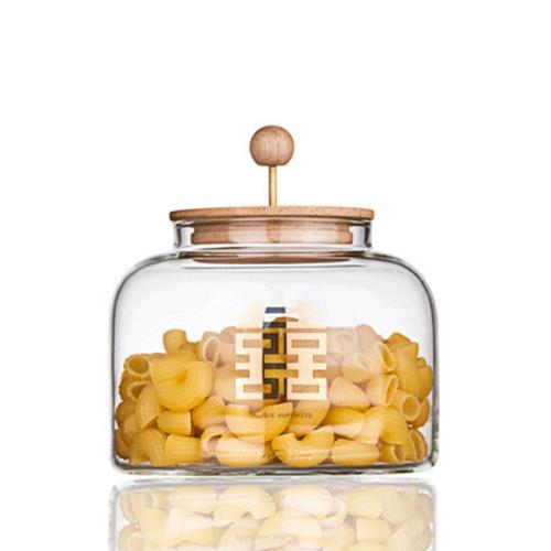 物舍伍零陸零 雙喜儲物罐 小號玻璃瓶實用密封罐子創意結婚禮品