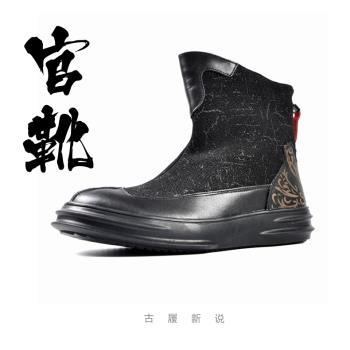 秋冬潮牌中國風唐裝復古軟底男鞋