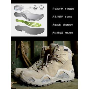 LOWA戰術靴ZEPHYR GTX TF戶外防水中幫登山鞋男徒步鞋沙漠作戰靴