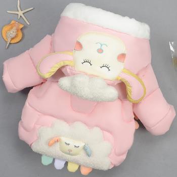 加厚棉襖嬰兒女寶寶冬裝外套羽絨