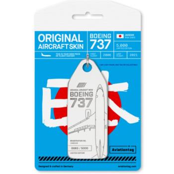 德國AviationTag 全日空ANA波音737 飛機蒙皮航空行李牌鑰匙扣