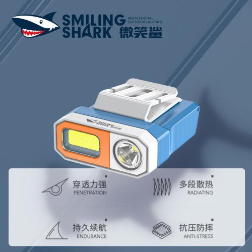 戶外強光帽夾燈感應頭燈超亮迷你便攜頭戴式工作燈釣魚燈日常照明