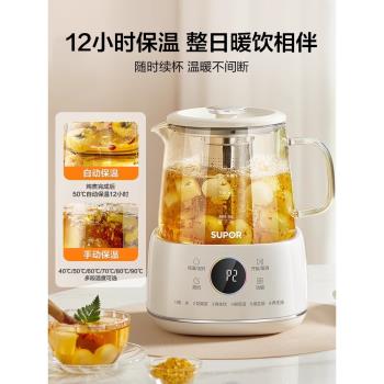 蘇泊爾養生壺多功能家用煮茶器辦公室小型全玻璃開水壺花茶壺新款