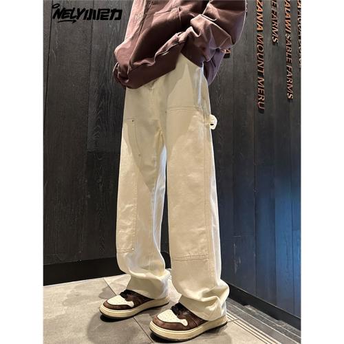 小尼力直筒寬松工裝褲男女2025秋季新款美式高街潮ins休閑長褲子