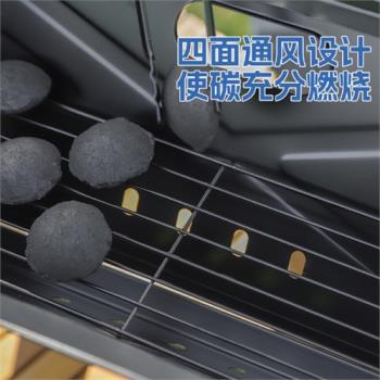 lantoban戶外露營風燒烤架家用折疊燒烤架野外露營木炭烤爐烤肉架