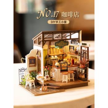 若來木質拼裝模型女生diy小屋