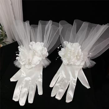 超仙影樓禮服寫真緞面婚紗手套