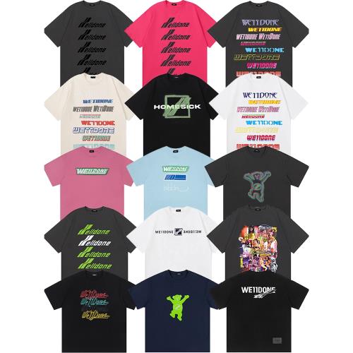 DORA WE11DONE韓版短袖情侶寬松純棉夏季情侶T恤welldone男女潮